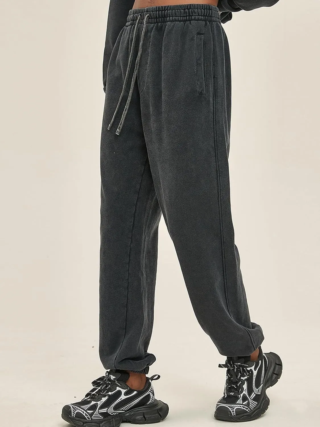 Mens Casual Sweatpants Vintage Batik Baggy Pants Trendy Wash Workout Athletic Jogger Lounge Streetwear