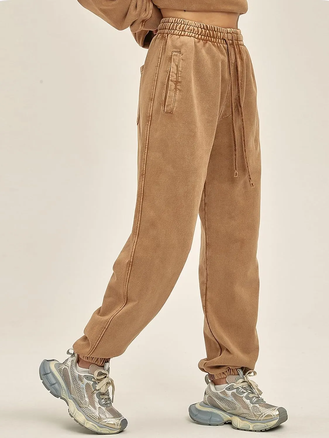 Mens Casual Sweatpants Vintage Batik Baggy Pants Trendy Wash Workout Athletic Jogger Lounge Streetwear