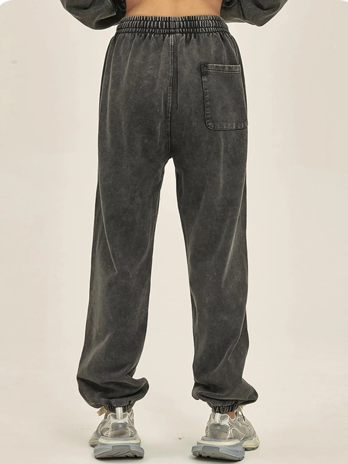 Mens Casual Sweatpants Vintage Batik Baggy Pants Trendy Wash Workout Athletic Jogger Lounge Streetwear