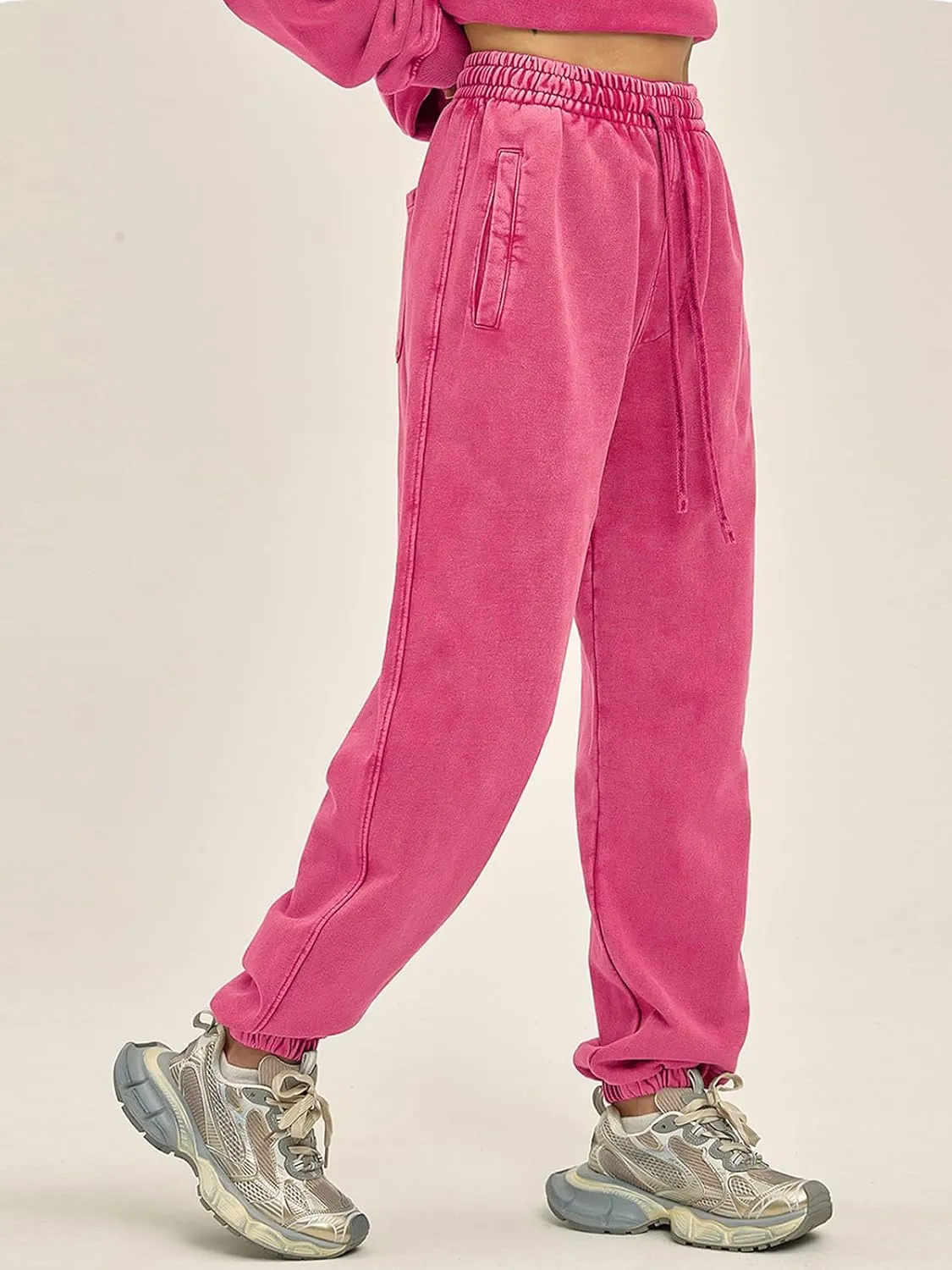 Mens Casual Sweatpants Vintage Batik Baggy Pants Trendy Wash Workout Athletic Jogger Lounge Streetwear