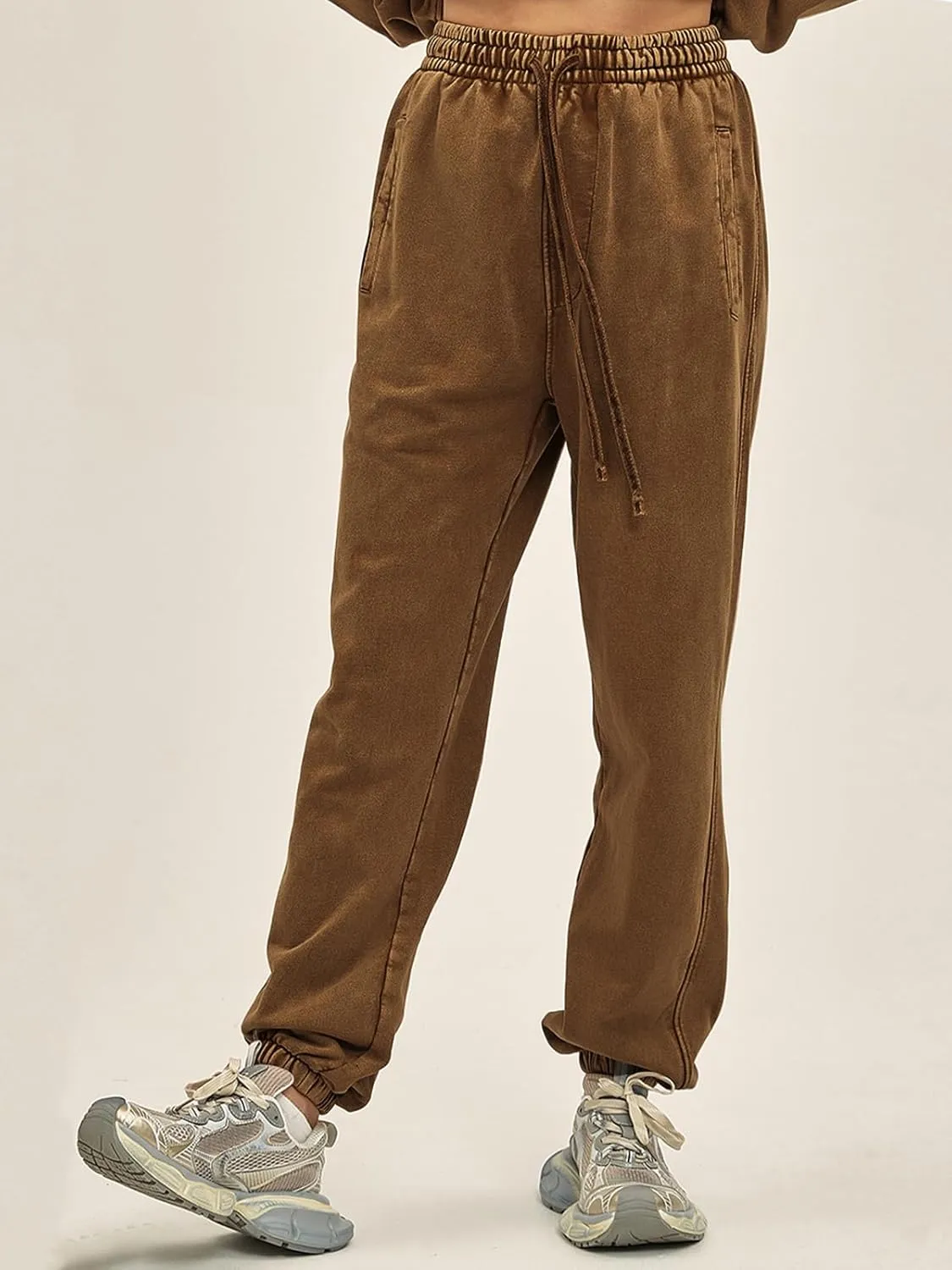 Mens Casual Sweatpants Vintage Batik Baggy Pants Trendy Wash Workout Athletic Jogger Lounge Streetwear