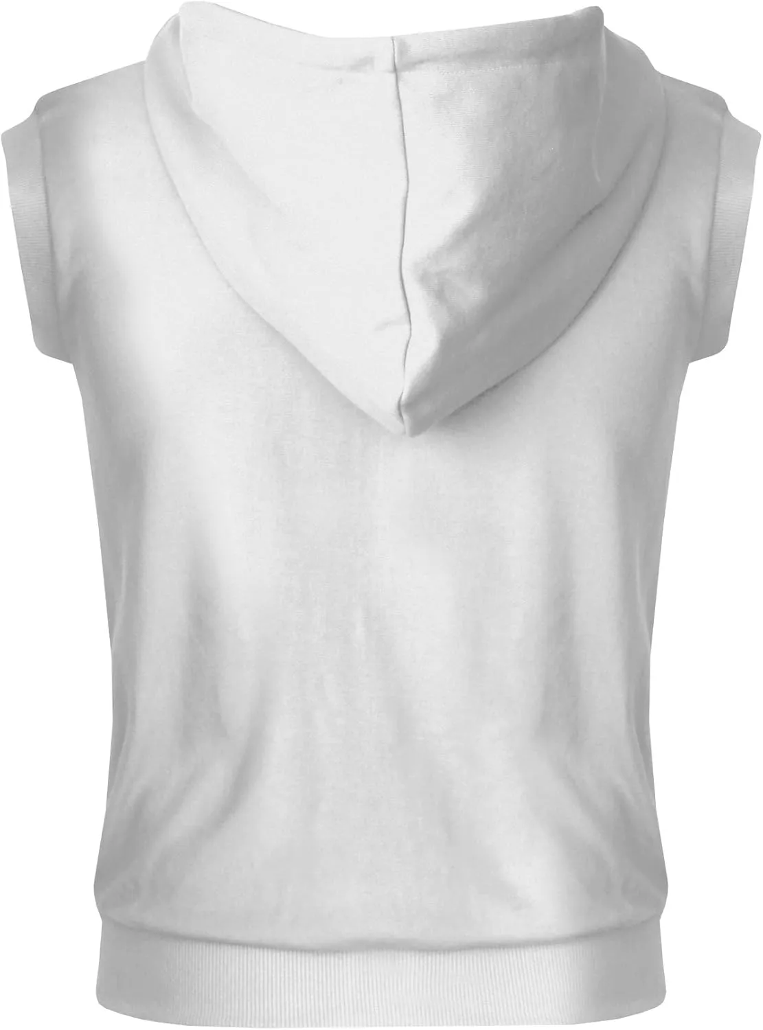 Men's Casual Zip-Hoodie Vest Cotton Sleeveless Zip up Hoodie Vest