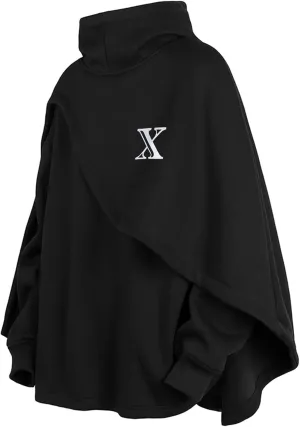 Men's Fashion Hoodie Poncho Cape Cloak Techwear Sweatshirts Unisex Lightweight Patchwork Casual Pullover