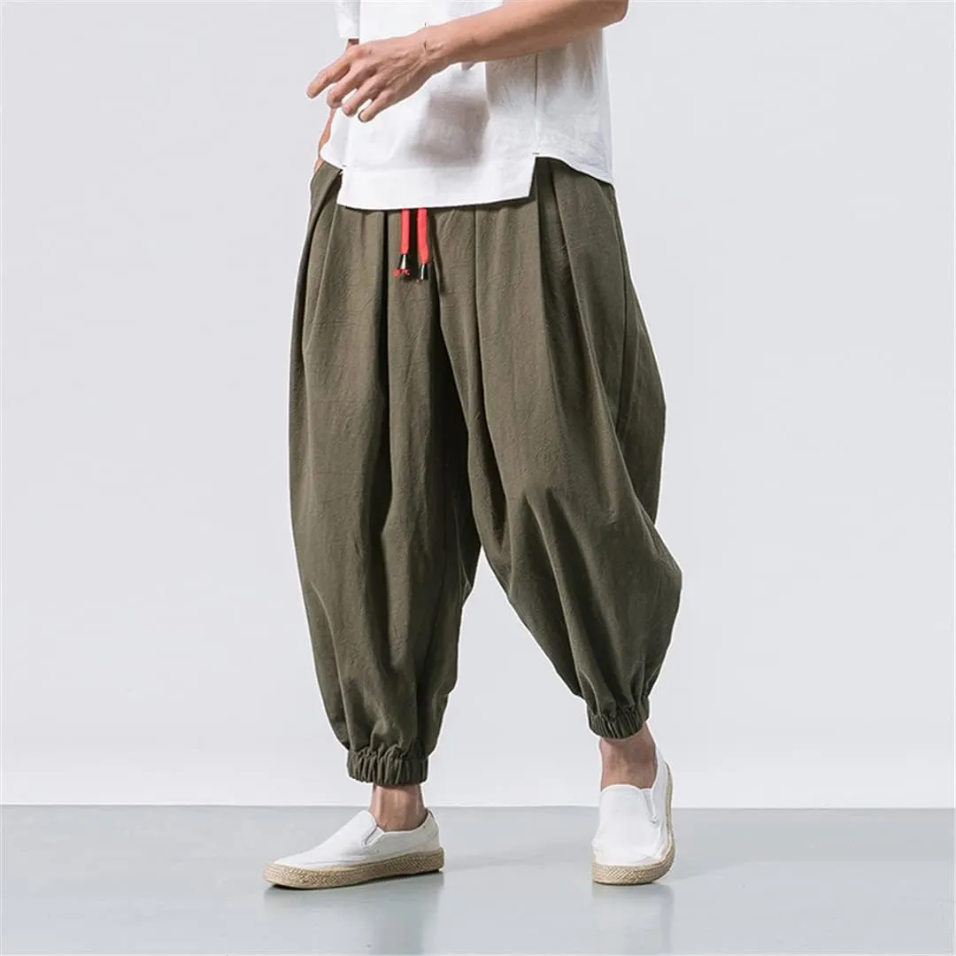 Men's Jogger Sweatpants Loose Harem Pants Casual Trousers Bloomers Streetwear Harajuku Pant
