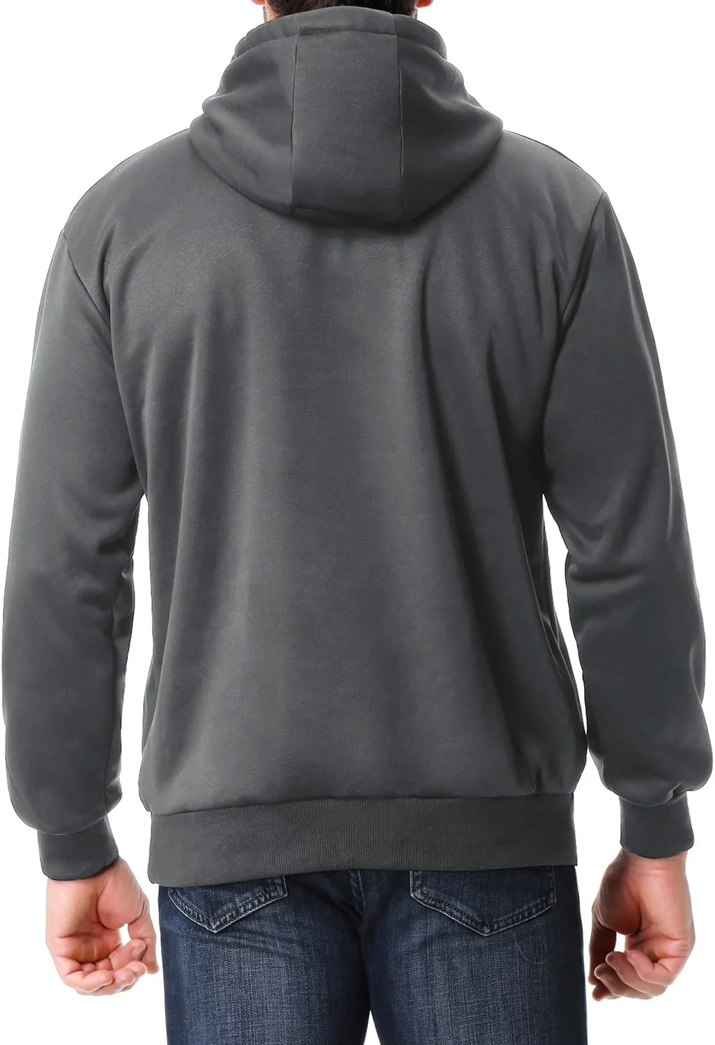 Men's Relaxed Fit Fleece-Lined Pullover Hooded Sweatshirt Comfortable and Soft