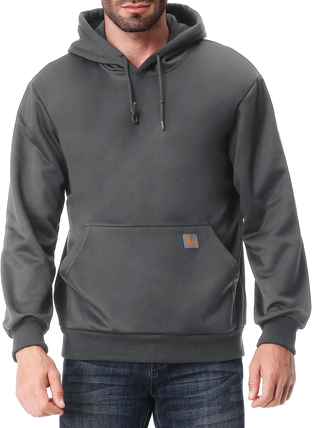 Men's Relaxed Fit Fleece-Lined Pullover Hooded Sweatshirt Comfortable and Soft