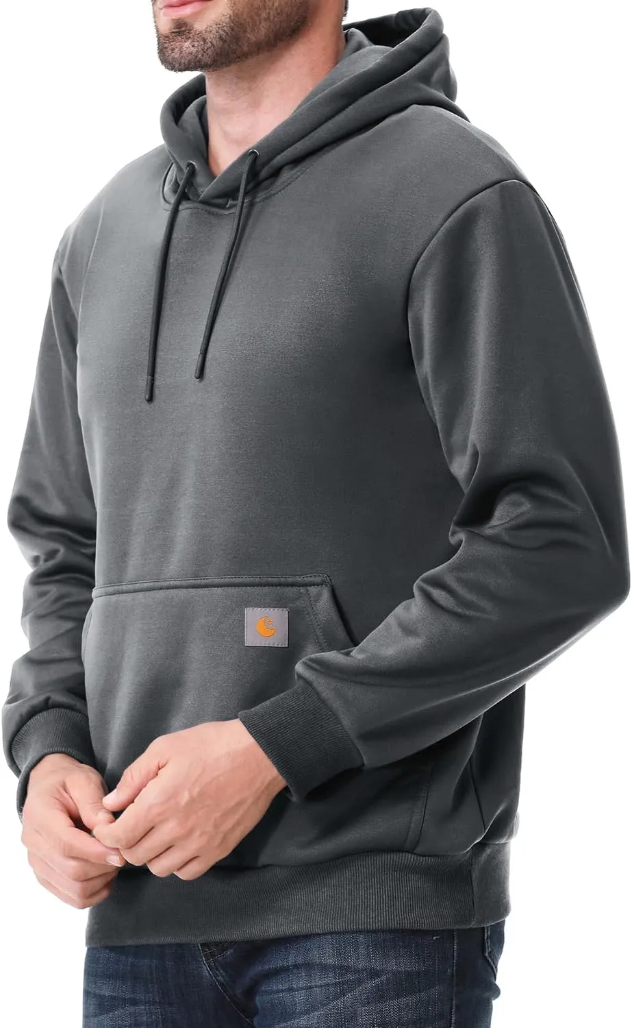 Men's Relaxed Fit Fleece-Lined Pullover Hooded Sweatshirt Comfortable and Soft