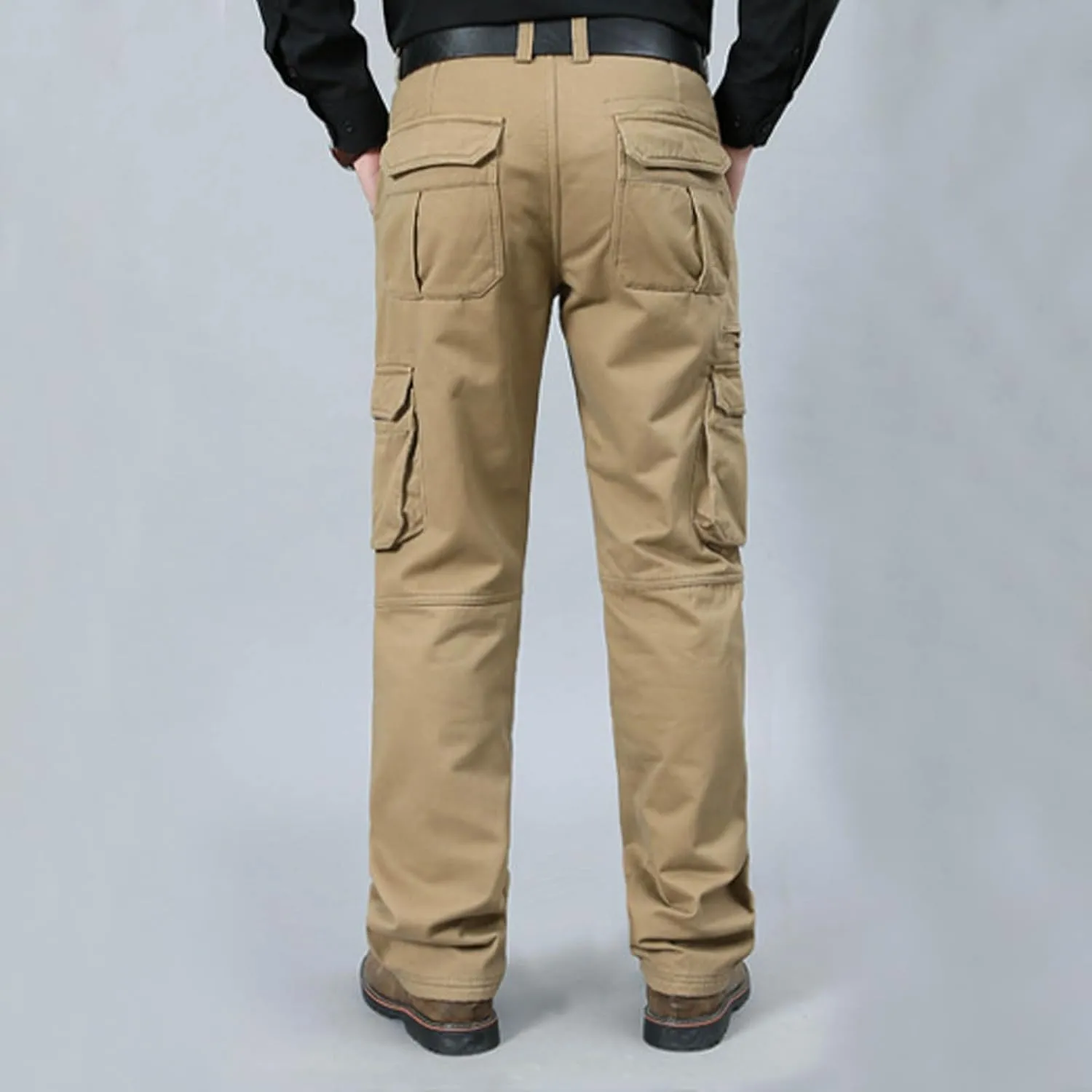 Men's Stretch Cargo Pants Straight Fit Hiking Pants Lightweight Casual Work Pants with Multi Pockets