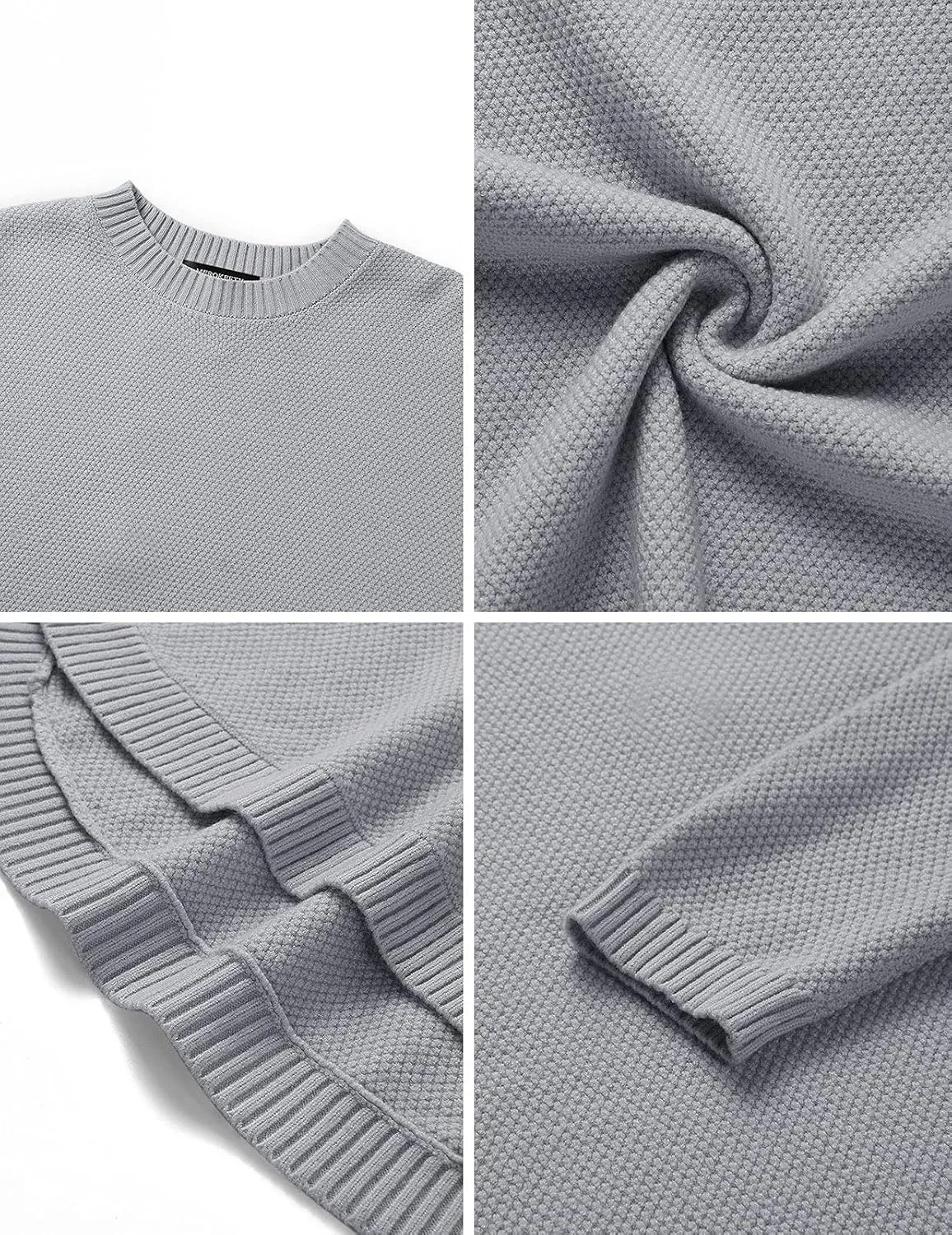 MEROKEETY Women's 2025 Fall Long Sleeve Oversized Crew Neck Solid Color Knit Pullover Sweater Tops