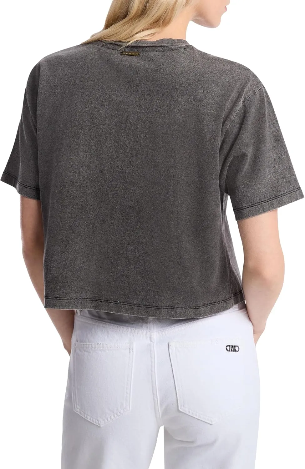 Michael Kors Women's Cropped Empire Stud T-Shirt