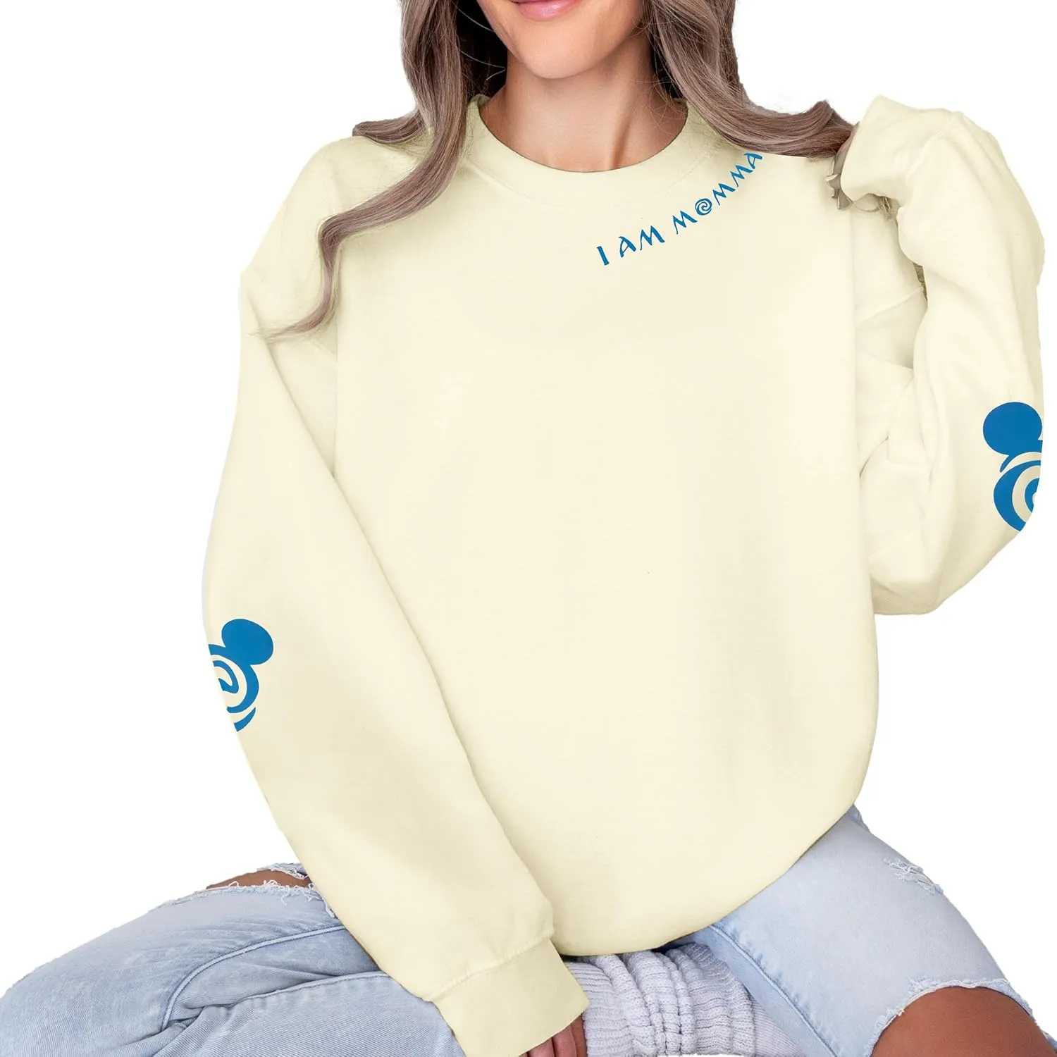 MOUSYA Mama Sweatshirts Women Momma Shirts Magic Princess Shirt Trendy Mama Top Mom Life Long Sleeve Pullover Tops