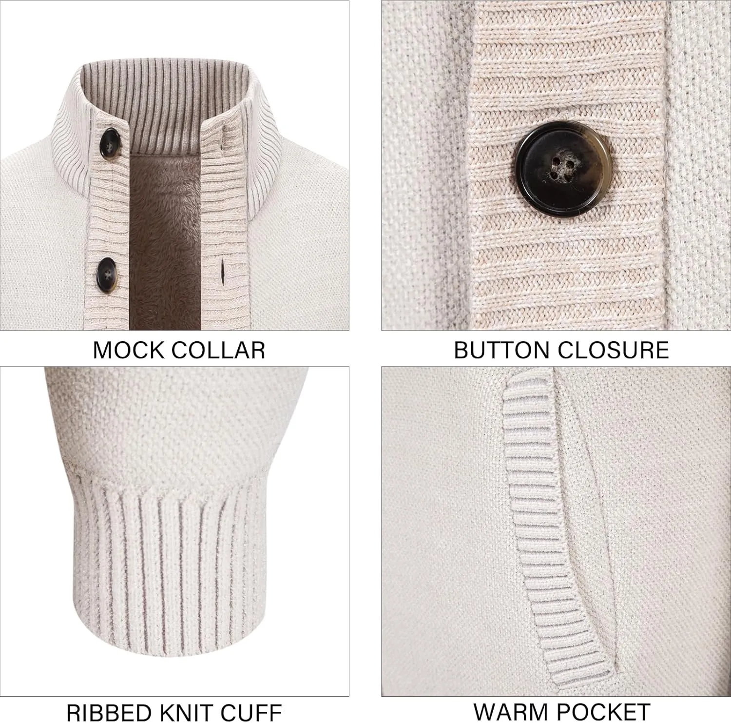 Mylldey Mens Sweaters Button Chenille Cardigans Men Regular Fit Sweater wiht Casual Pocket
