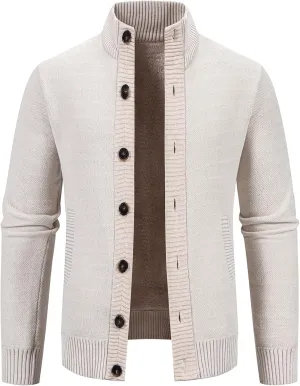 Mylldey Mens Sweaters Button Chenille Cardigans Men Regular Fit Sweater wiht Casual Pocket