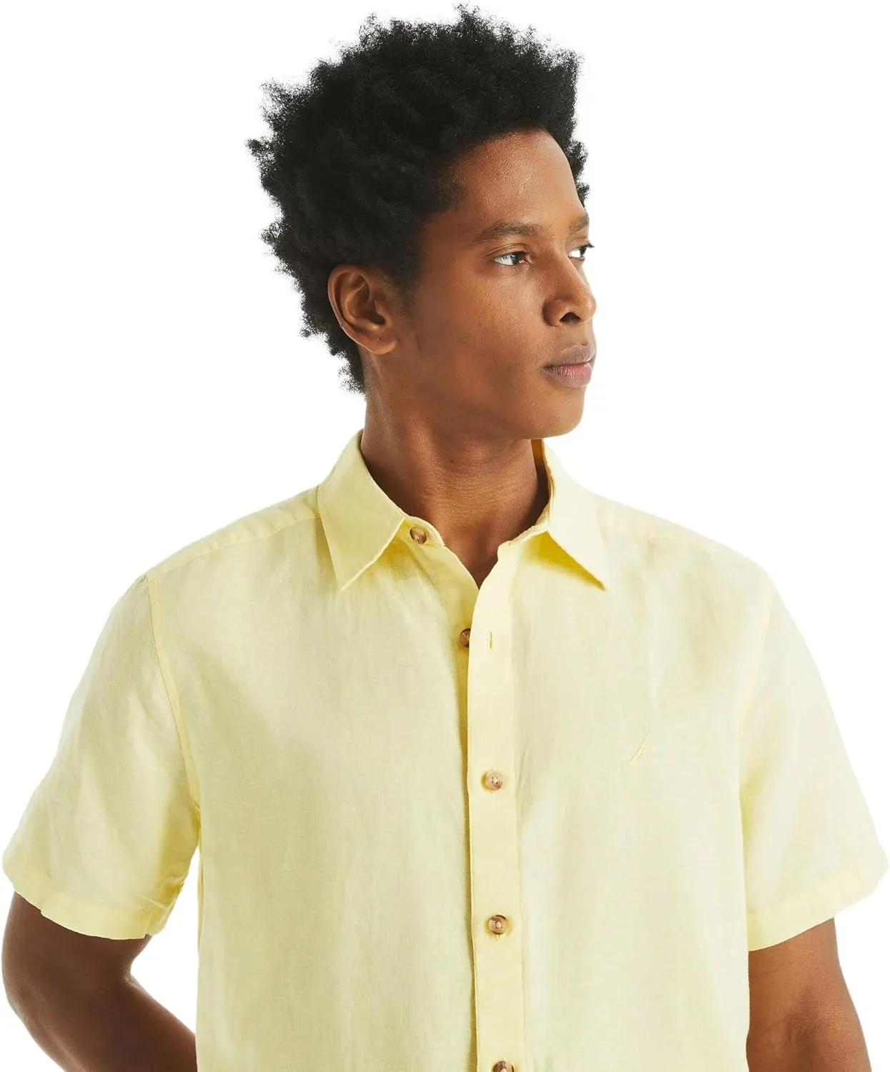 Nautica Men's Sustainably Crafted Linen Short-Sleeve Shirt