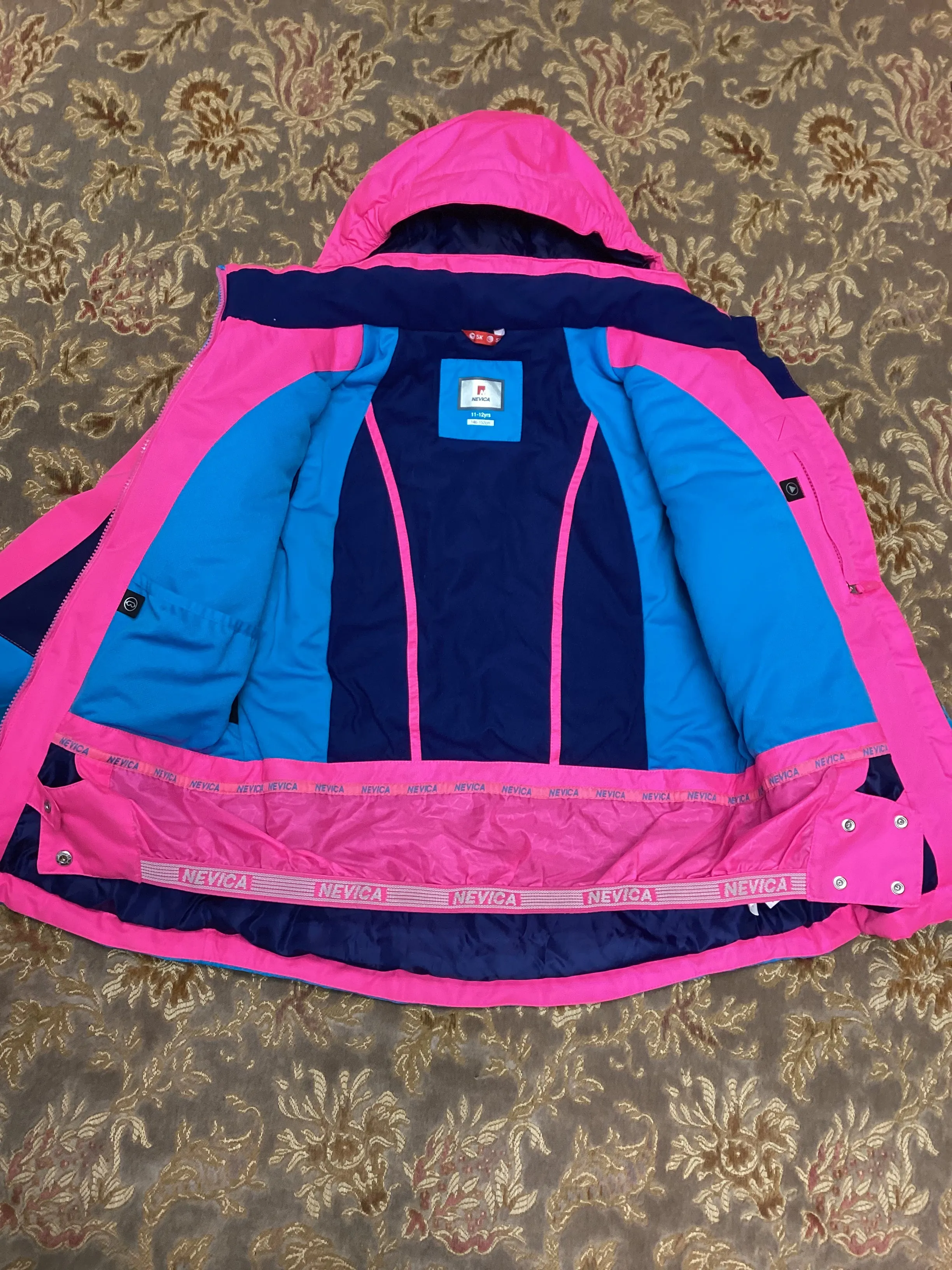 Nevica Pink & Blue Children's Ski Jacket Age 11-12 Years