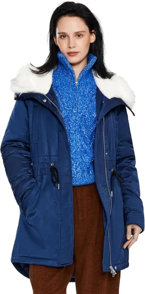 Orolay Women's Long Winter Parka - Fleece Lined Hooded Jacket Warm Coat with Pockets