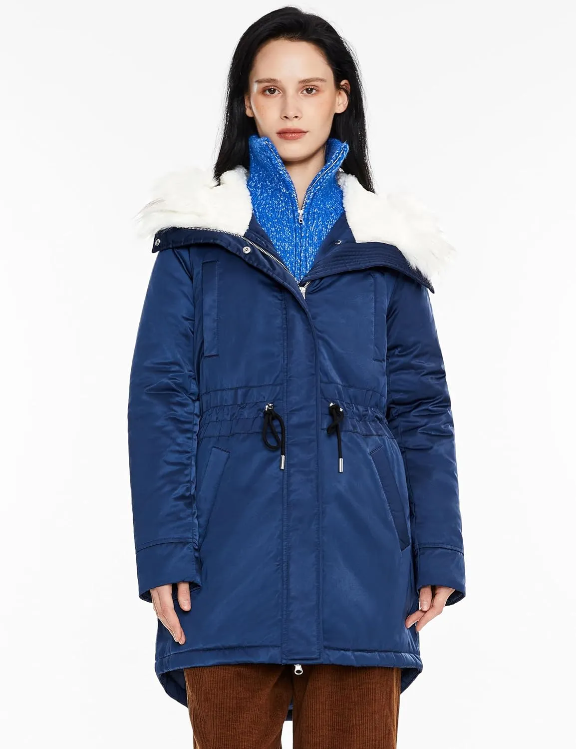 Orolay Women's Long Winter Parka - Fleece Lined Hooded Jacket Warm Coat with Pockets