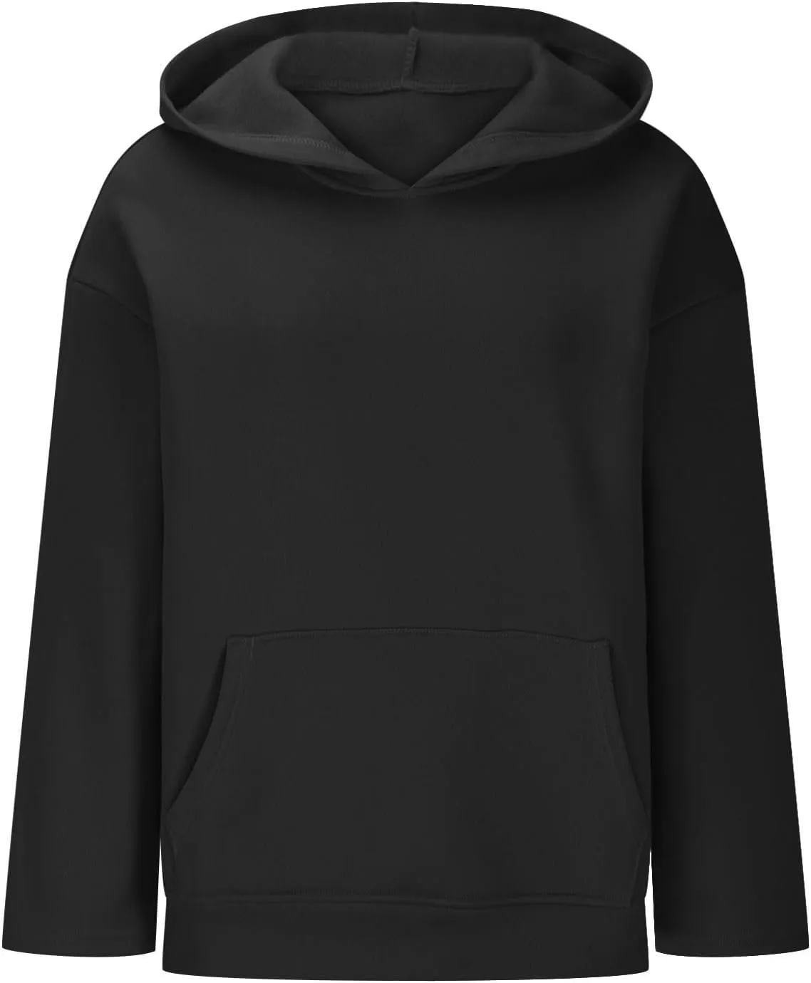 Oversized Hoodie For Womens Solid Color Sweatshirts Long Sleeve Fleece Pullover with Pocket Trendy Fall Outfits