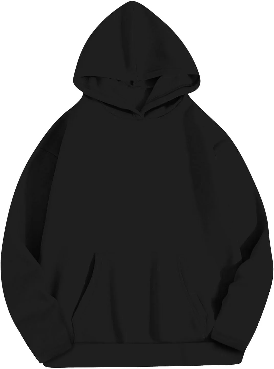 Oversized Hoodie For Womens Solid Color Sweatshirts Long Sleeve Fleece Pullover with Pocket Trendy Fall Outfits