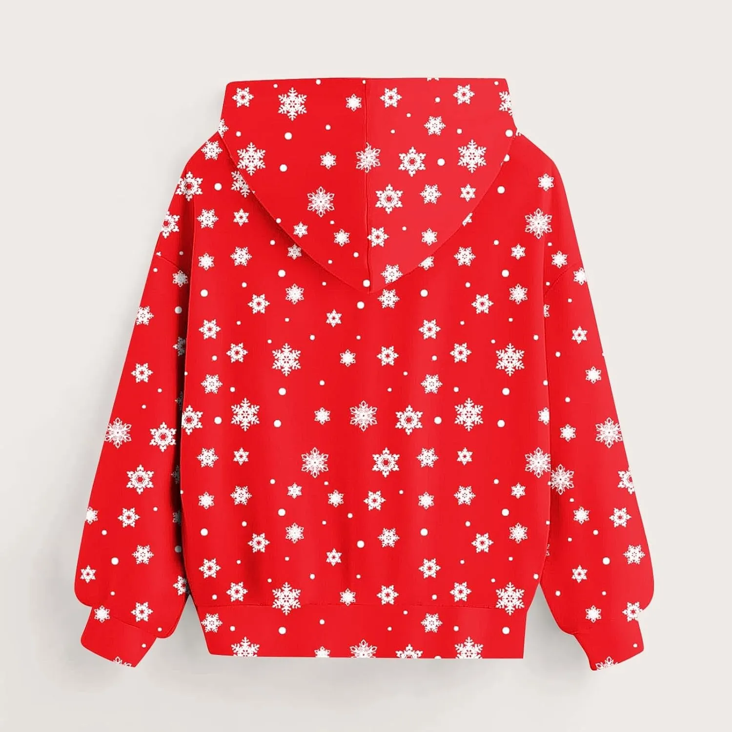 Oversized Hoodies For Teen Girls Boys Christmas Sweatshirts Snowflake Print Pullover Tops With Pocket 2-13 Years