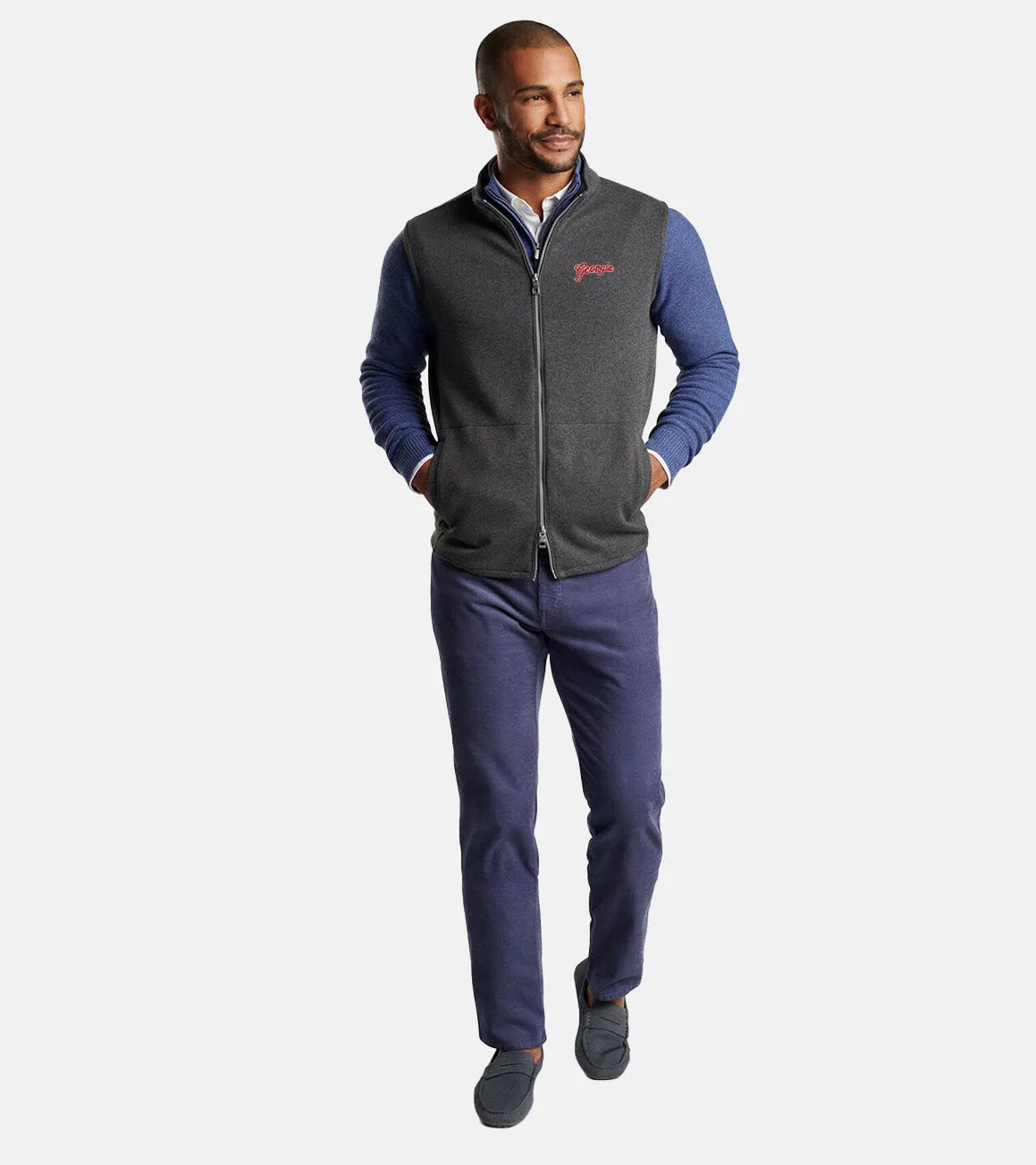 Peter Millar - Georgia Script™ Crown Sweater Fleece Vest - Iron