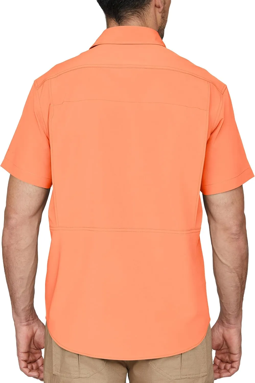 PIQIDIG Men's UPF 50  Sun Protection Shirt Short Sleeve Hiking Fishing Shirt Quick Dry for Safari Travel Button Down Shirts