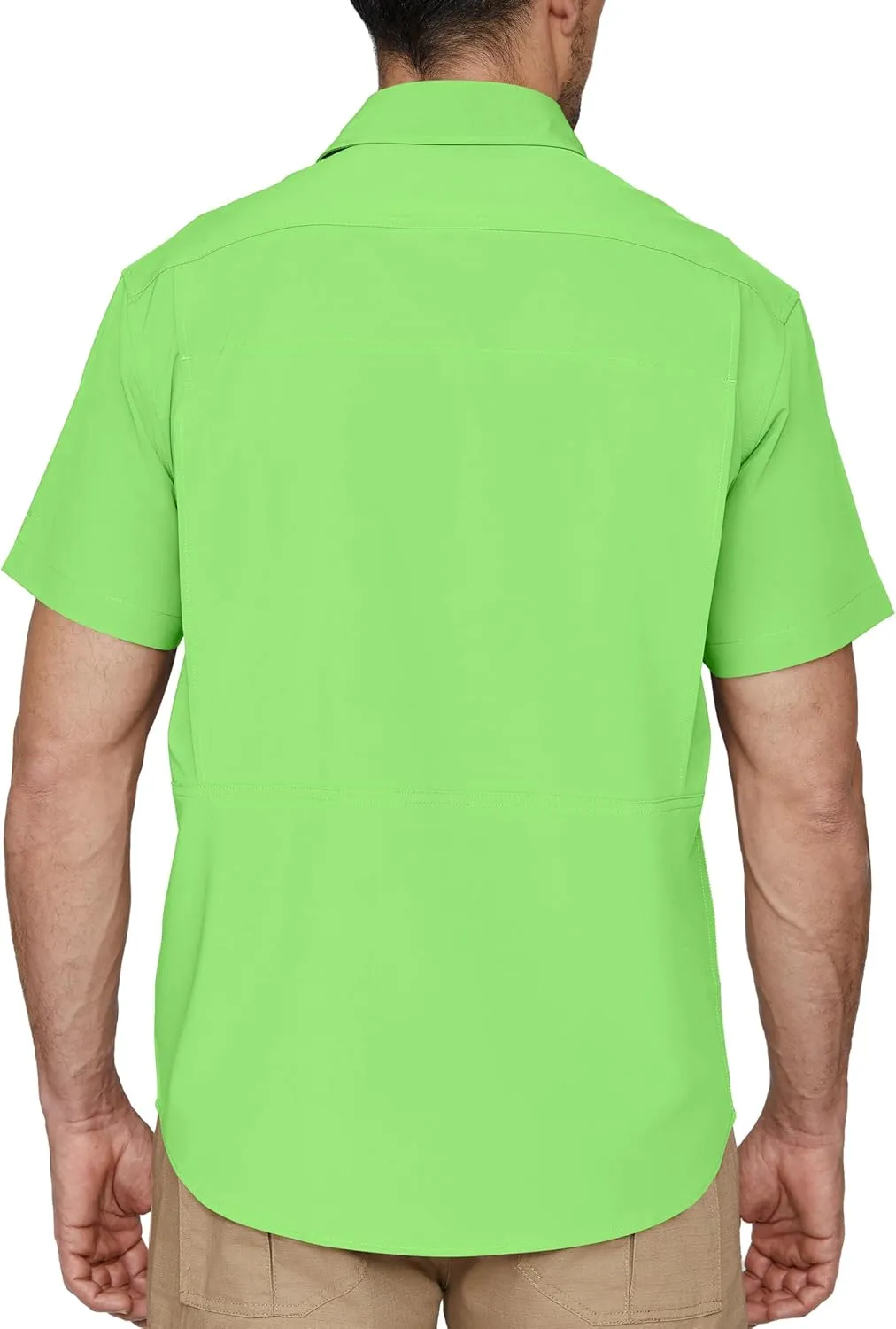 PIQIDIG Men's UPF 50  Sun Protection Shirt Short Sleeve Hiking Fishing Shirt Quick Dry for Safari Travel Button Down Shirts