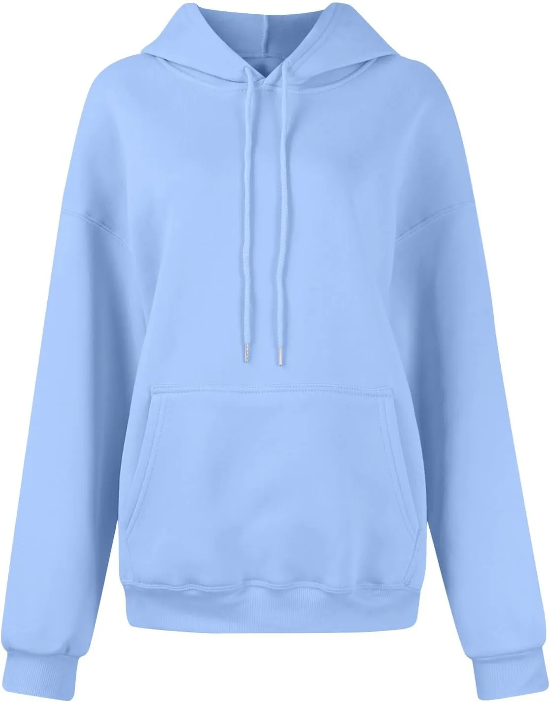 Plus Size Hoodies for Women Long Sleeve Oversized Sweatshirt Hoodies Drawstring Comfy Fleece Pullover Hoodie with Pocket