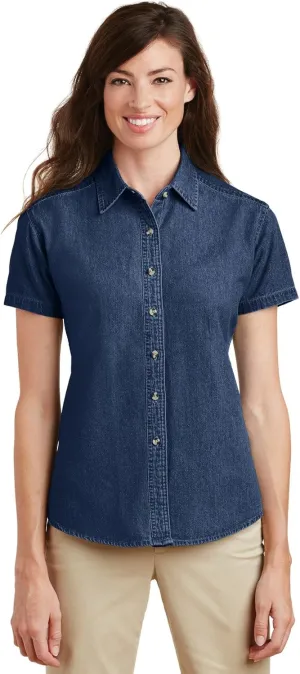 Port & Company Women's Short Sleeve Value Denim Shirt