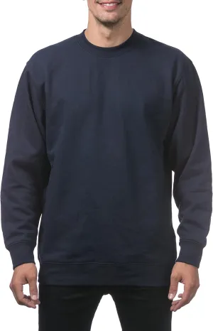 Pro Club Men's Plain Blank Crew Neck Fleece Pullover Sweater (9oz)
