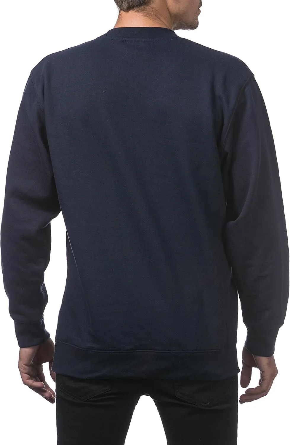 Pro Club Men's Plain Blank Crew Neck Fleece Pullover Sweater (9oz)