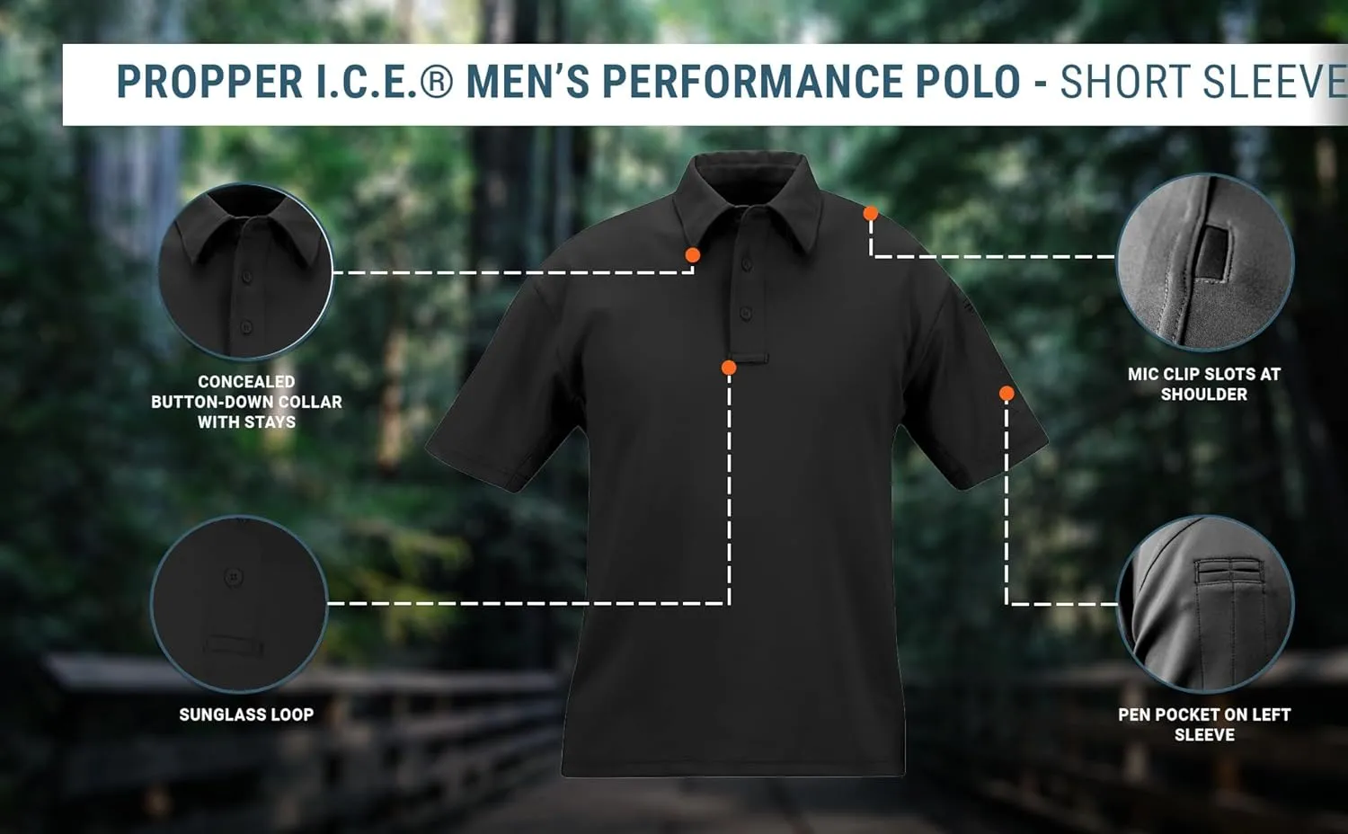 Propper Men's I.C.E. Short Sleeve Performance Polo Shirt