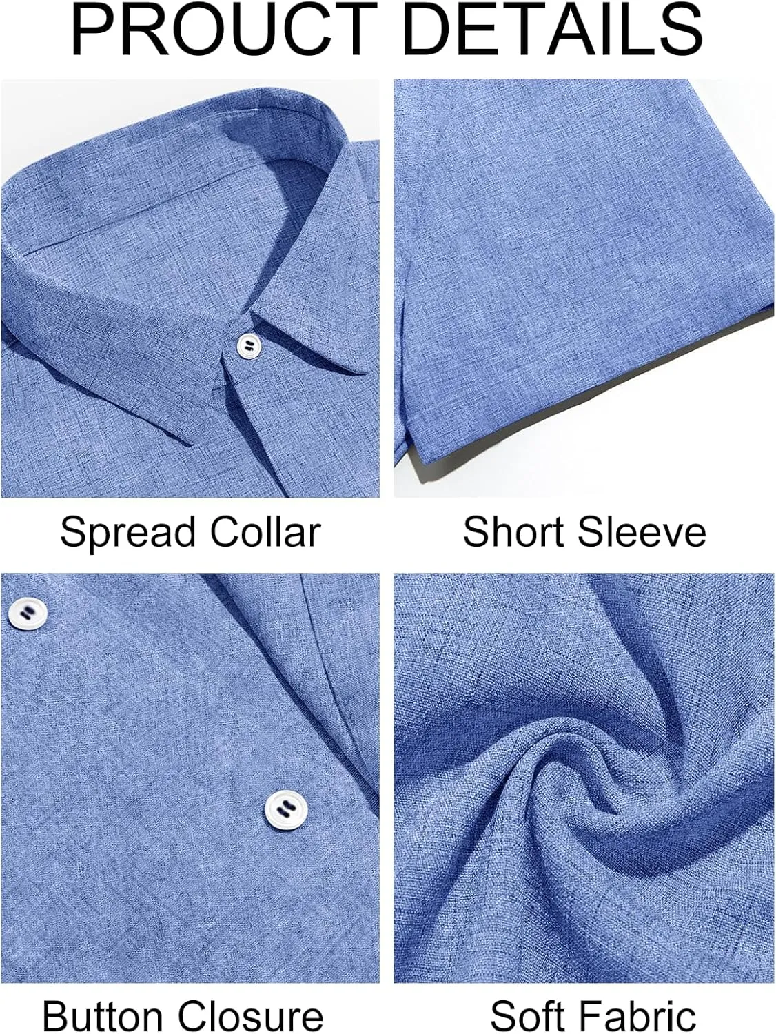 Runcati Mens Short Sleeve Linen Shirts Button Down Casual Texture Summer Beach Wedding Tops