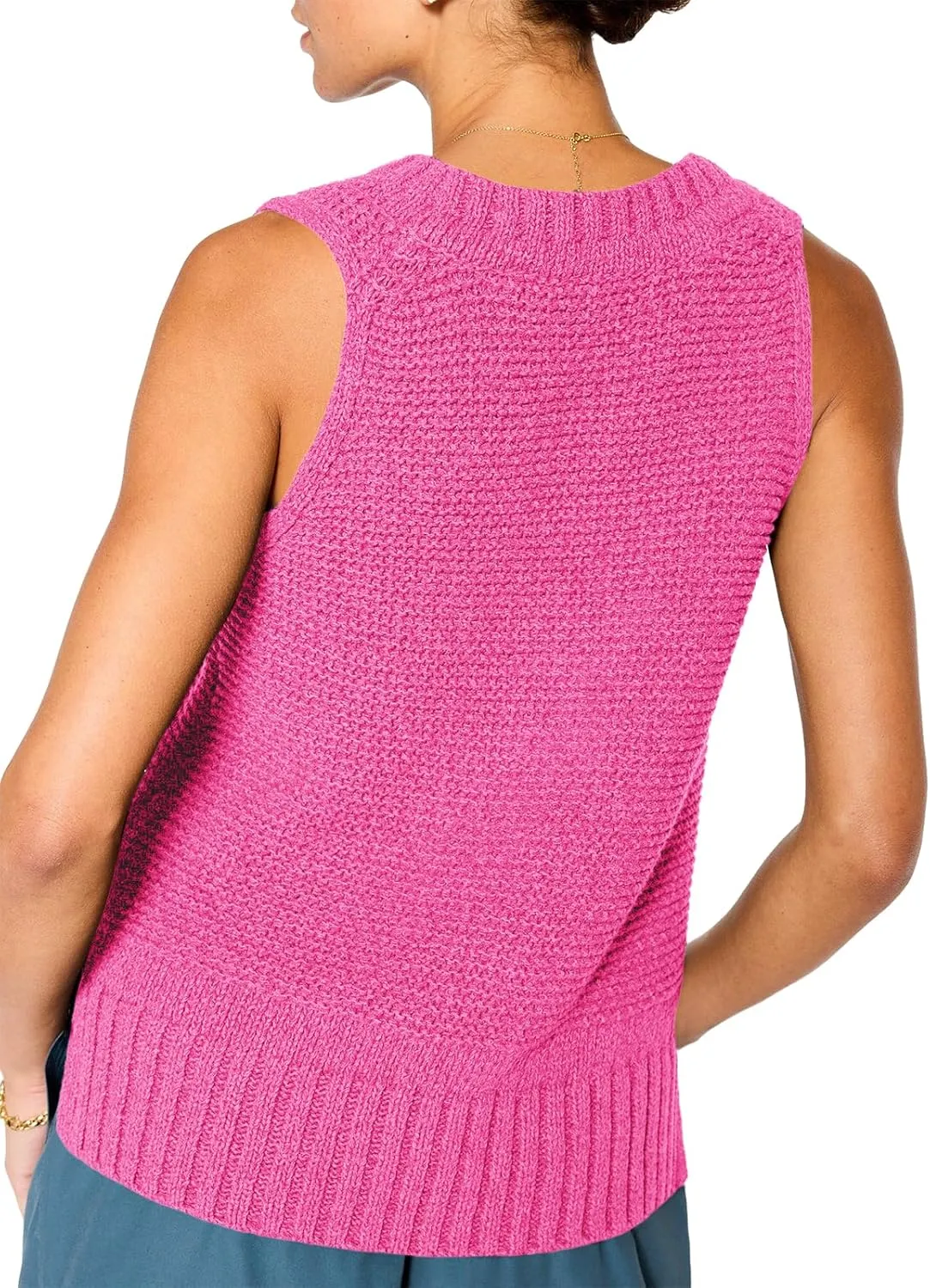 Saodimallsu Womens Sleeveless Sweater Vest Lightweight V Neck Spring Sweater Tank Tops Casual Knit Tunic Cami Shirts