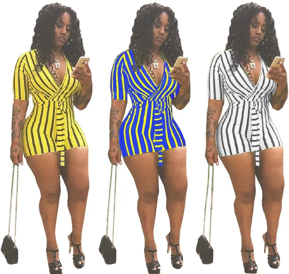 Sexy Two Piece Shorts Set - African Floral Jumpsuits Rompers Vacation Club Outfit