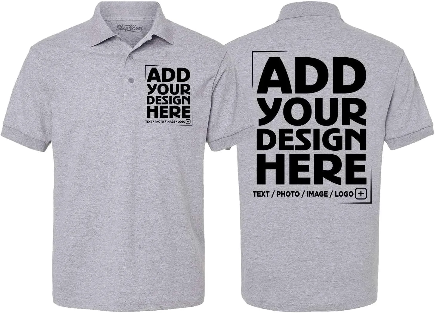 shop4ever Personalized Custom Design Your Own Polo Shirt