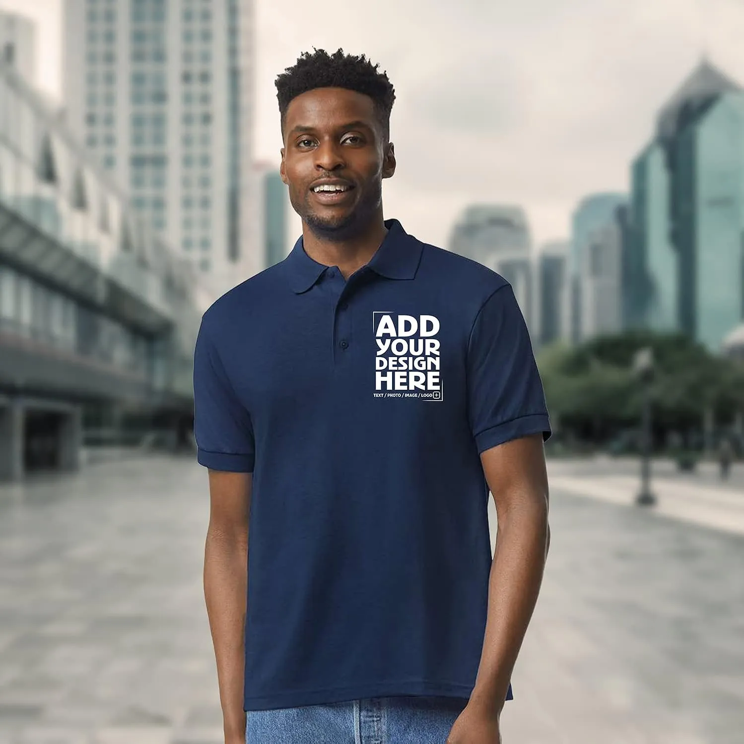 shop4ever Personalized Custom Design Your Own Polo Shirt