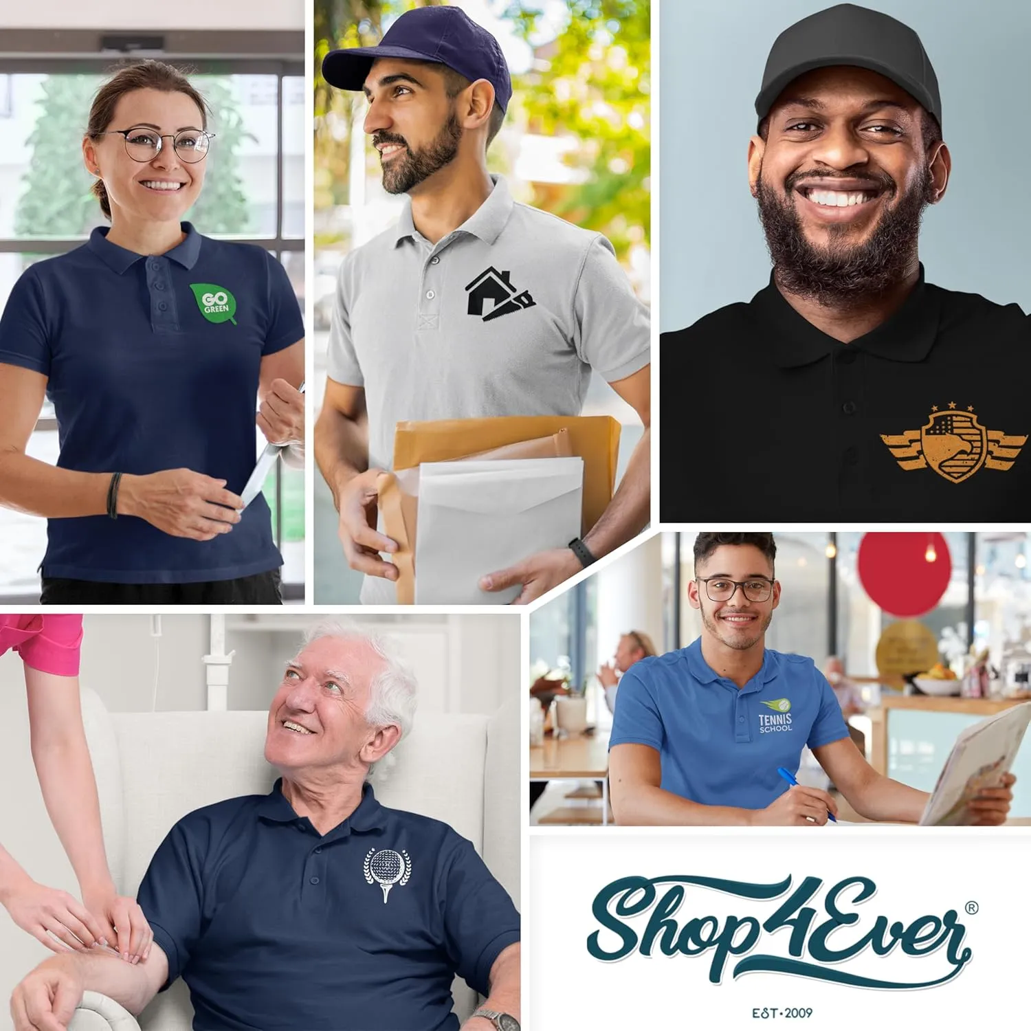 shop4ever Personalized Custom Design Your Own Polo Shirt