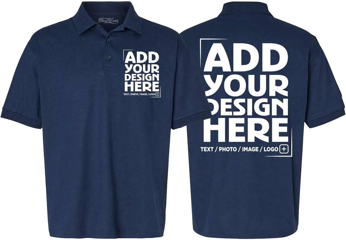 shop4ever Personalized Custom Design Your Own Polo Shirt