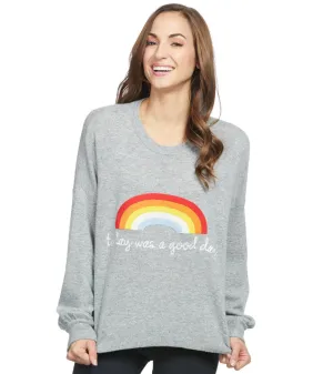 Spiritual Gangster Today Rainbow Billowed Sleeve Sweater