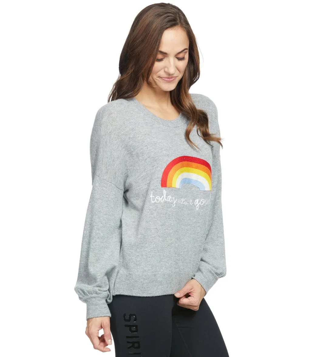 Spiritual Gangster Today Rainbow Billowed Sleeve Sweater