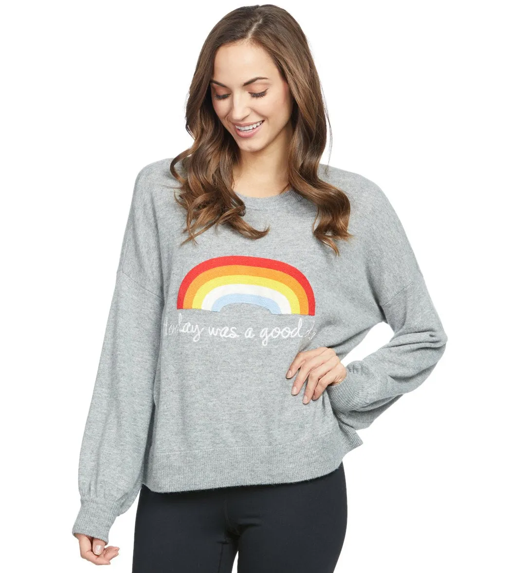 Spiritual Gangster Today Rainbow Billowed Sleeve Sweater