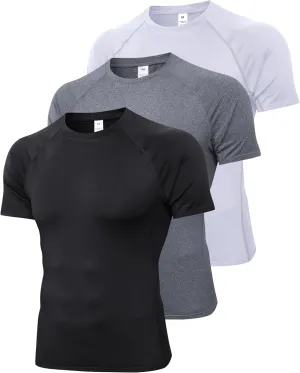 SPVISE Men's Compression Shirt Short Sleeve Workout Gym Top Cool Dry Athletic Base Layer Undershirt T-Shirt for Sport Running