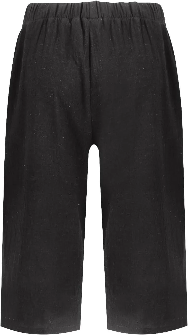 Summer Bermuda Shorts for Women Knee Length 2024 Trendy Linen Shorts Lightweight Casual Beach Short Pants w/Pockets