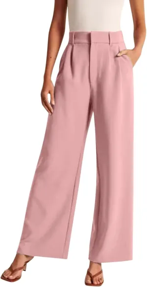 Sweatpants Women Business Summer Tummy Control Casual Solid High Waist Dress Pants Trouser Pants Comfortable Flowy
