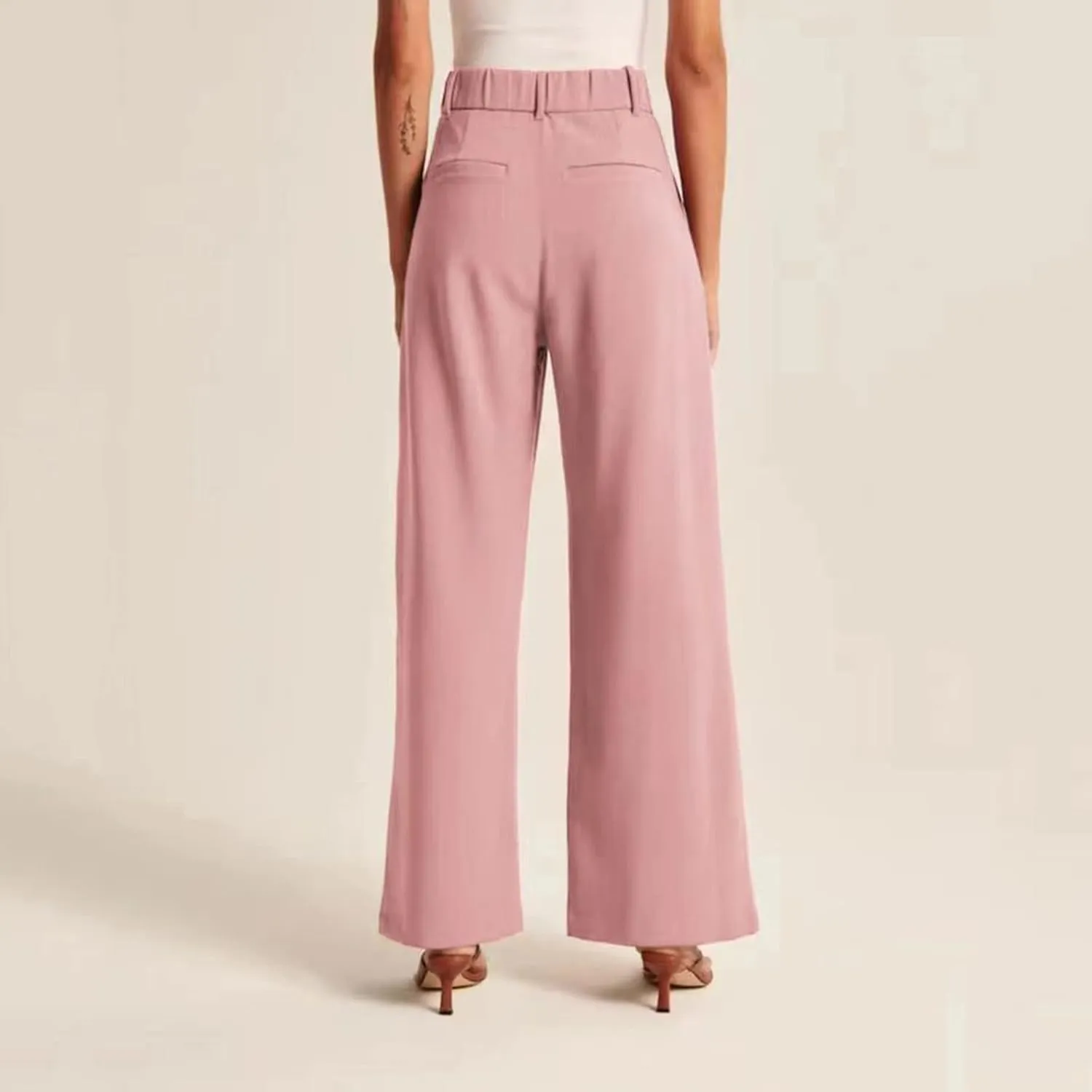 Sweatpants Women Business Summer Tummy Control Casual Solid High Waist Dress Pants Trouser Pants Comfortable Flowy