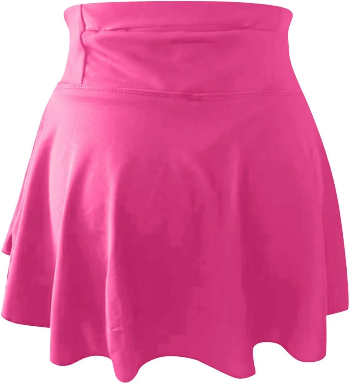 Tennis Skirt Pleated Skorts for Woman Double Ruffle Golf Skirts with Pockets Tummy Control Athletic Skorts for Woman
