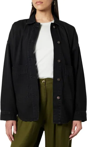 The Drop Women's Pilar Long Denim Shirt Jacket