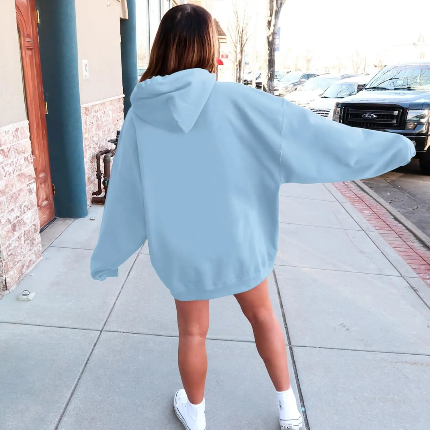 Tuislay Cute Panda Graphic Hoodie For Teen Girls Preppy Kawaii Hoodies Womens Sweatshirts Oversized Fleece Hooded Pullover