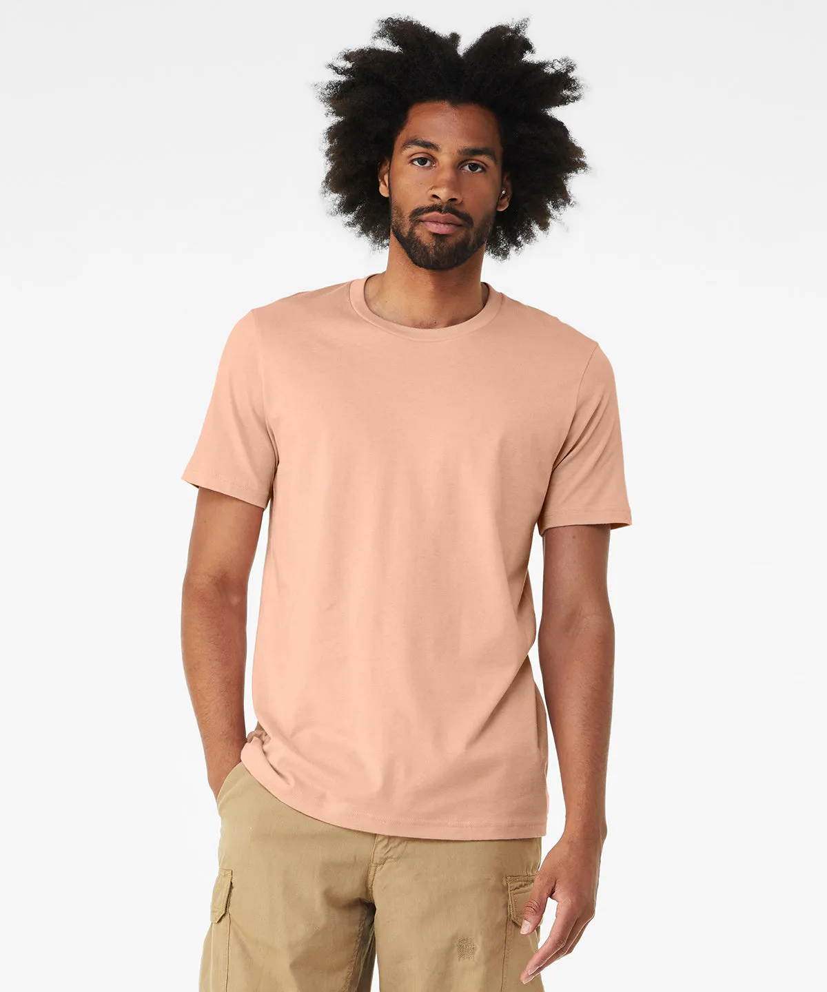 Unisex heather CVC short sleeve t-shirt | Heather Stone